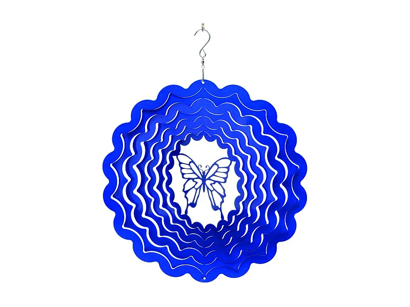 Móvil de viento mariposa azul 30cm Grande