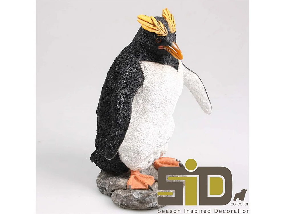 Pingouin huppé en résine Debout