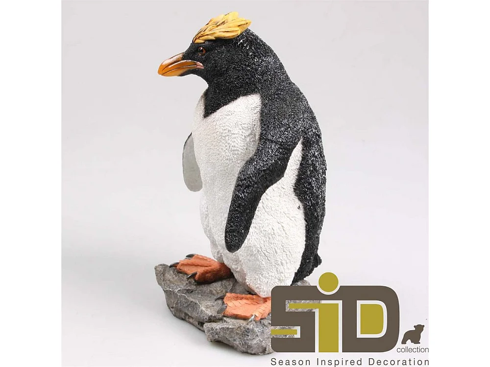 Pingouin huppé en résine Debout