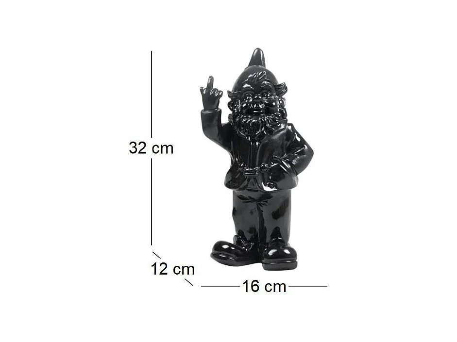 Nain de jardin en résine F*ck 16 x 12 x 32 cm