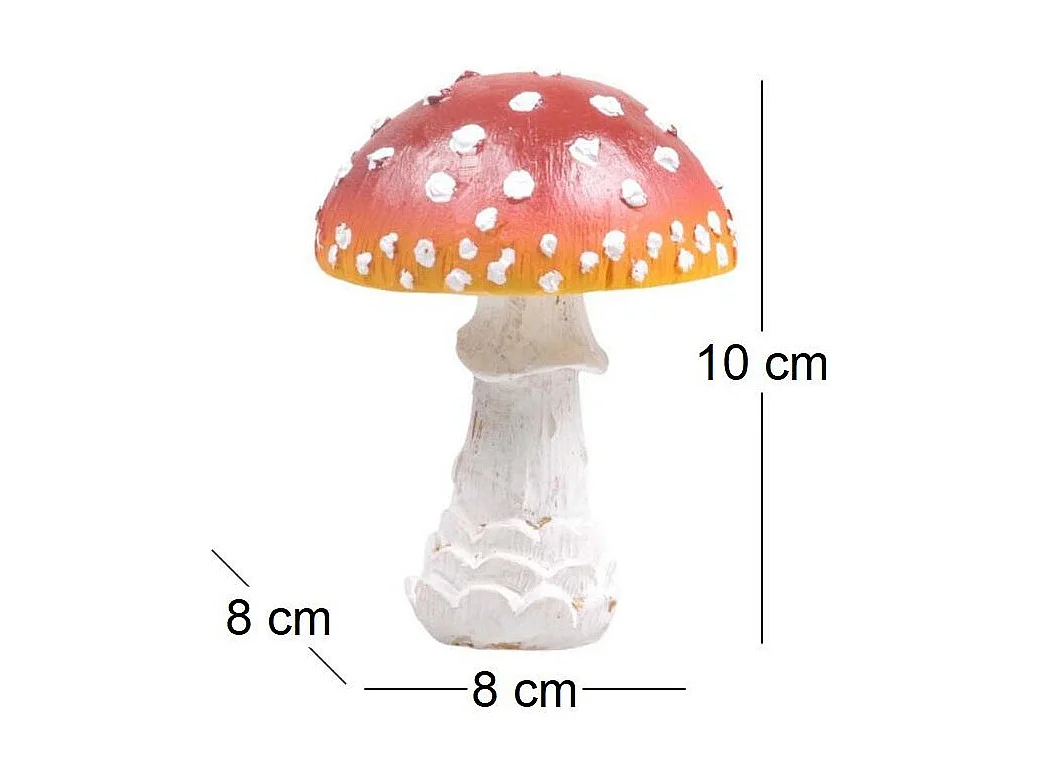 Champignon amanite tue-mouche en résine Forest