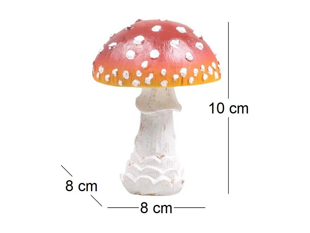 Champignon amanite tue-mouche en résine Forest