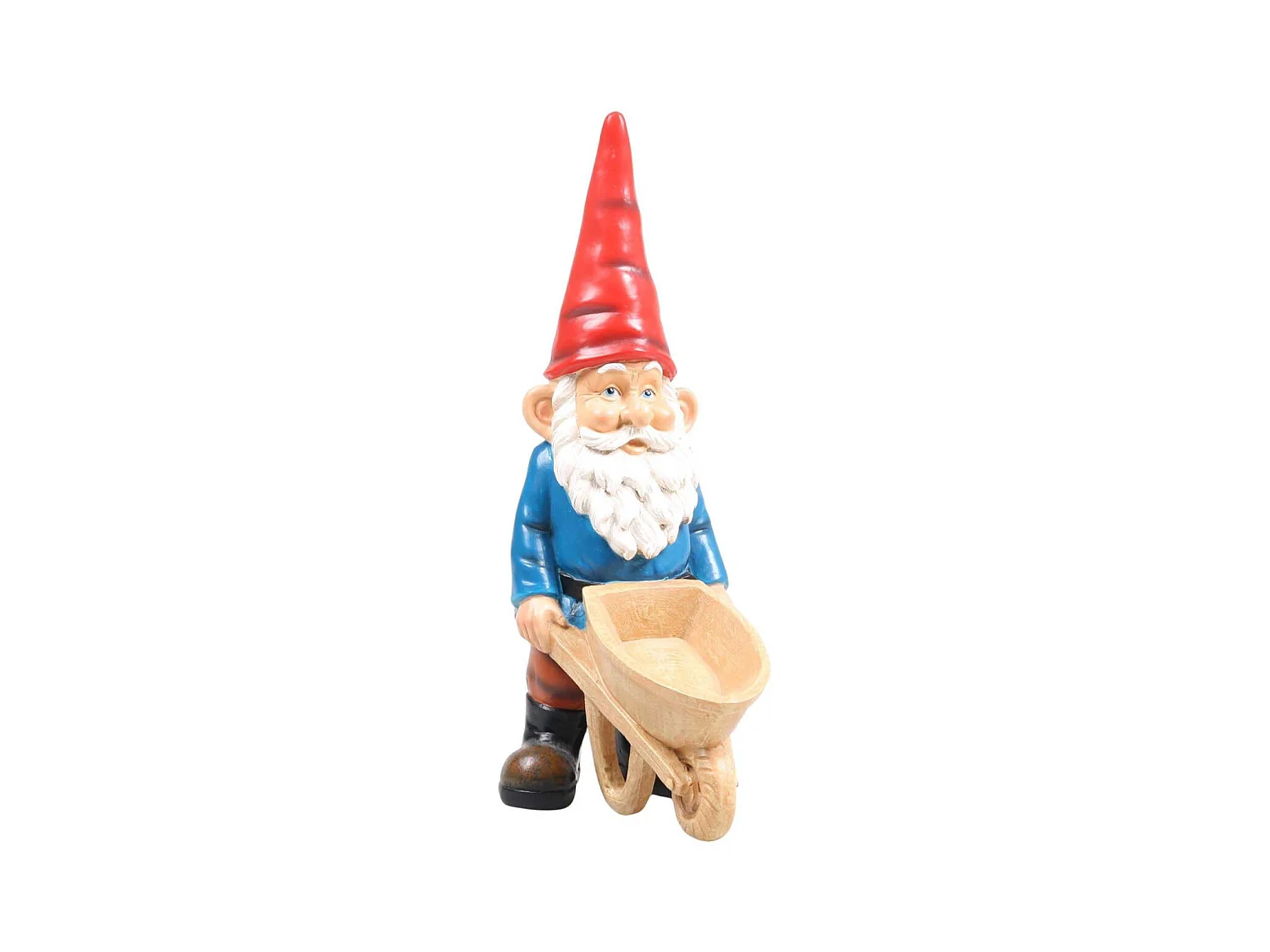 Gnome de jardin 20 cm Brouette