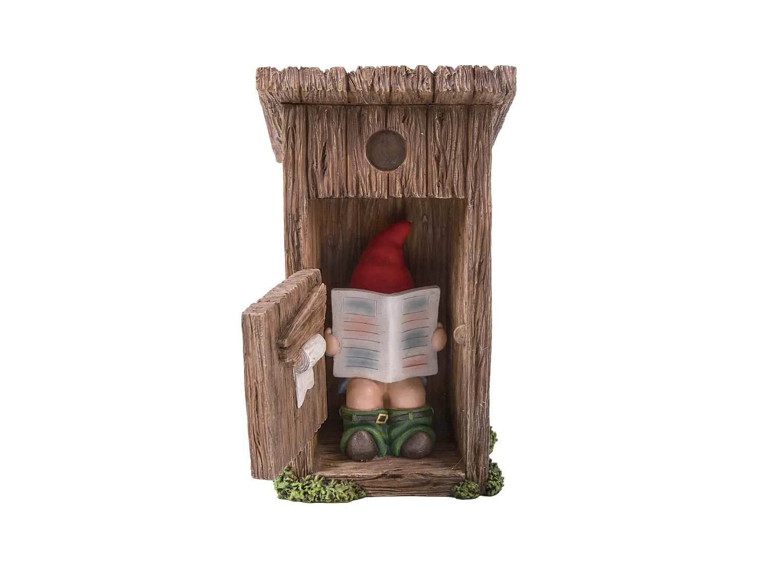 Nain de jardin dans cabanon en résine 20 cm