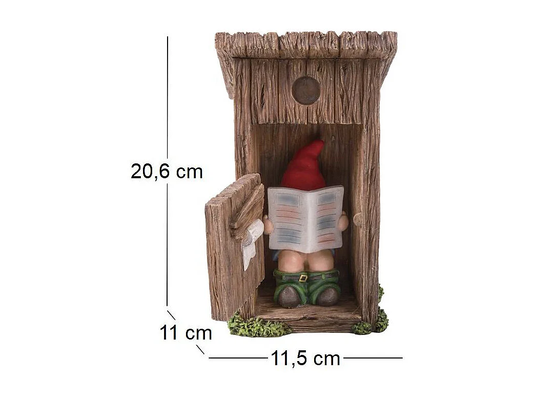 Gnomo da giardino in resina 20 cm