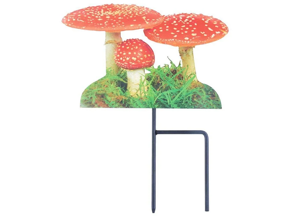 Pique de jardin motif Amanite tue-mouches Lot de 3