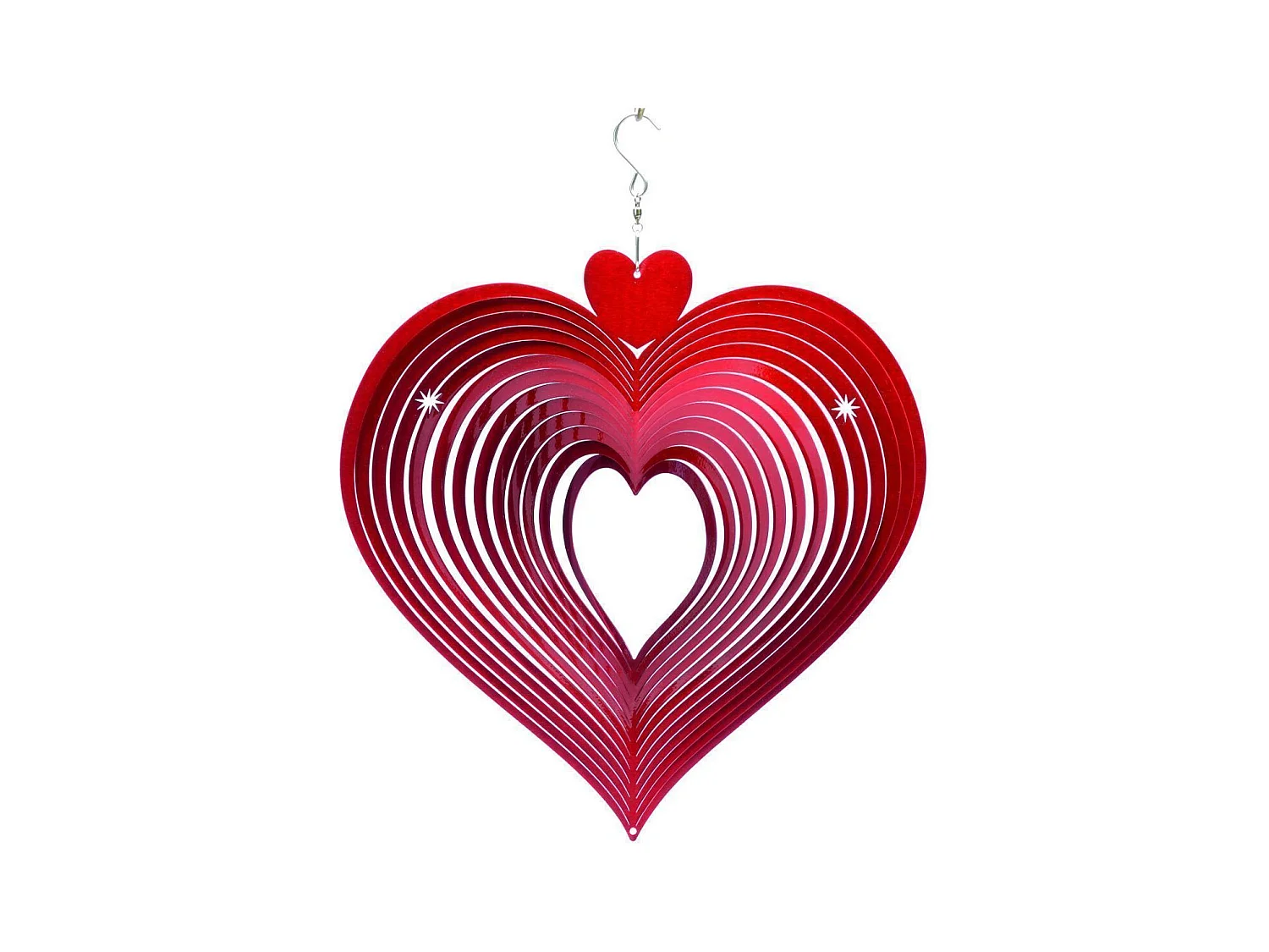 Mobile à vent coeur rouge Petit modèle