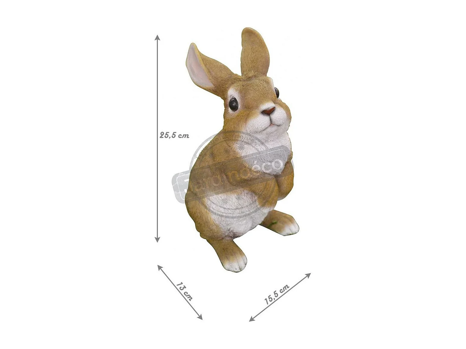 Lapin debout en résine 25.5 cm