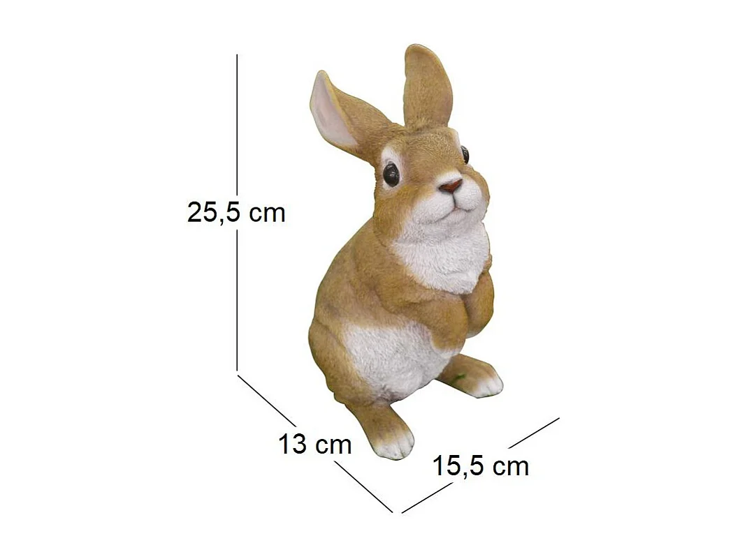 Lapin debout en résine 25.5 cm