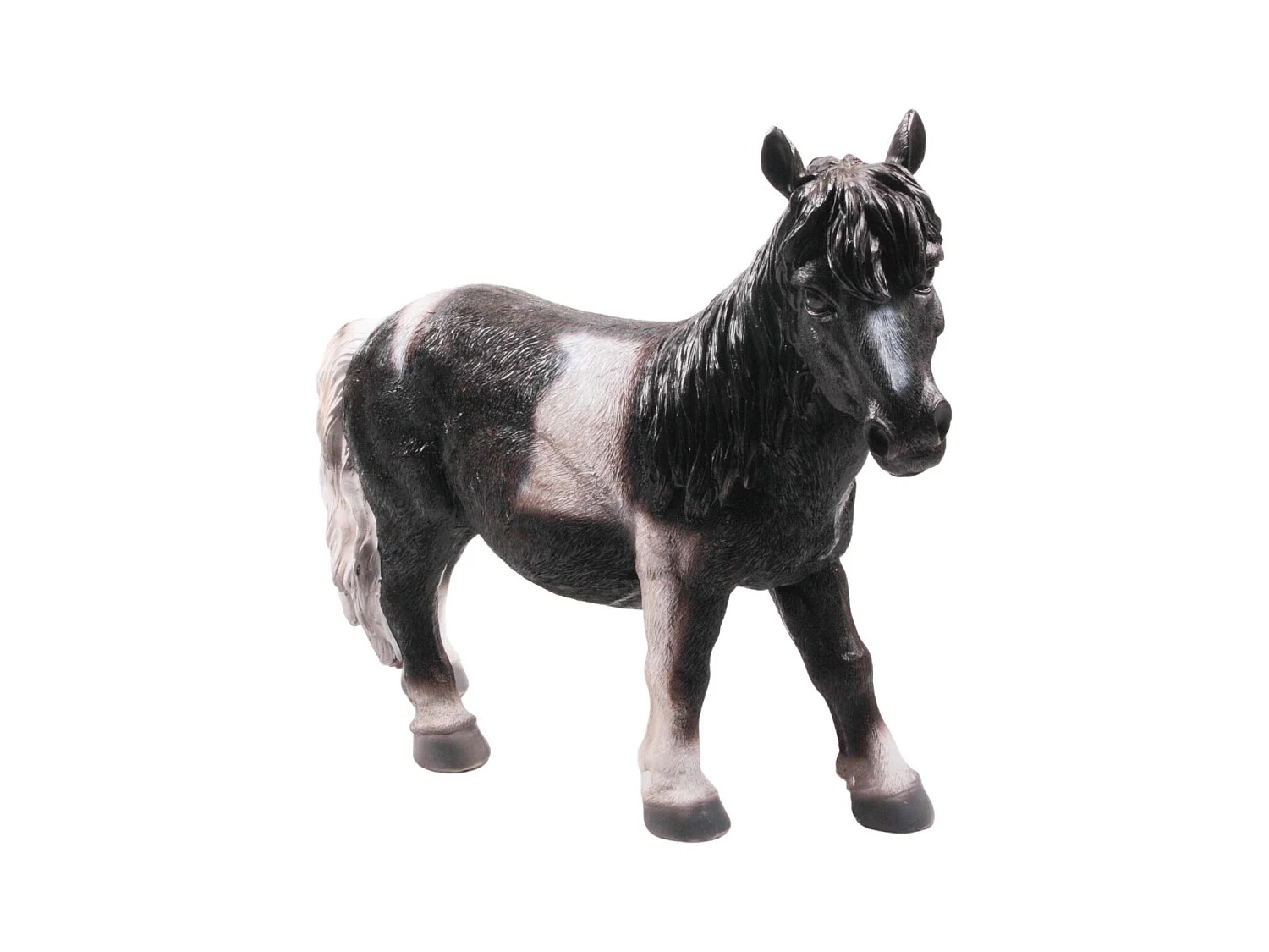 Cheval noir en résine 51 x 16 x 40 cm