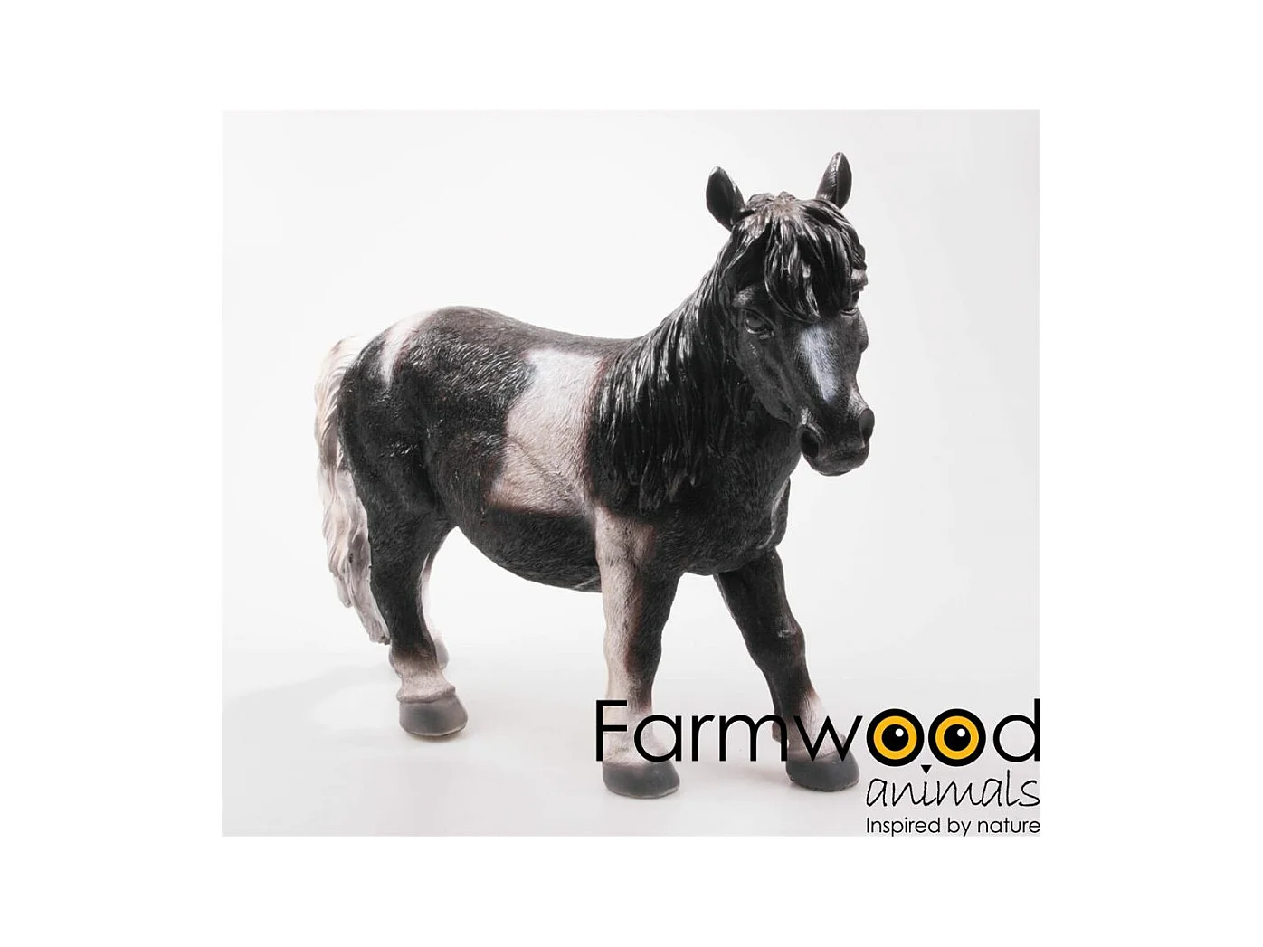 Cheval noir en résine 51 x 16 x 40 cm