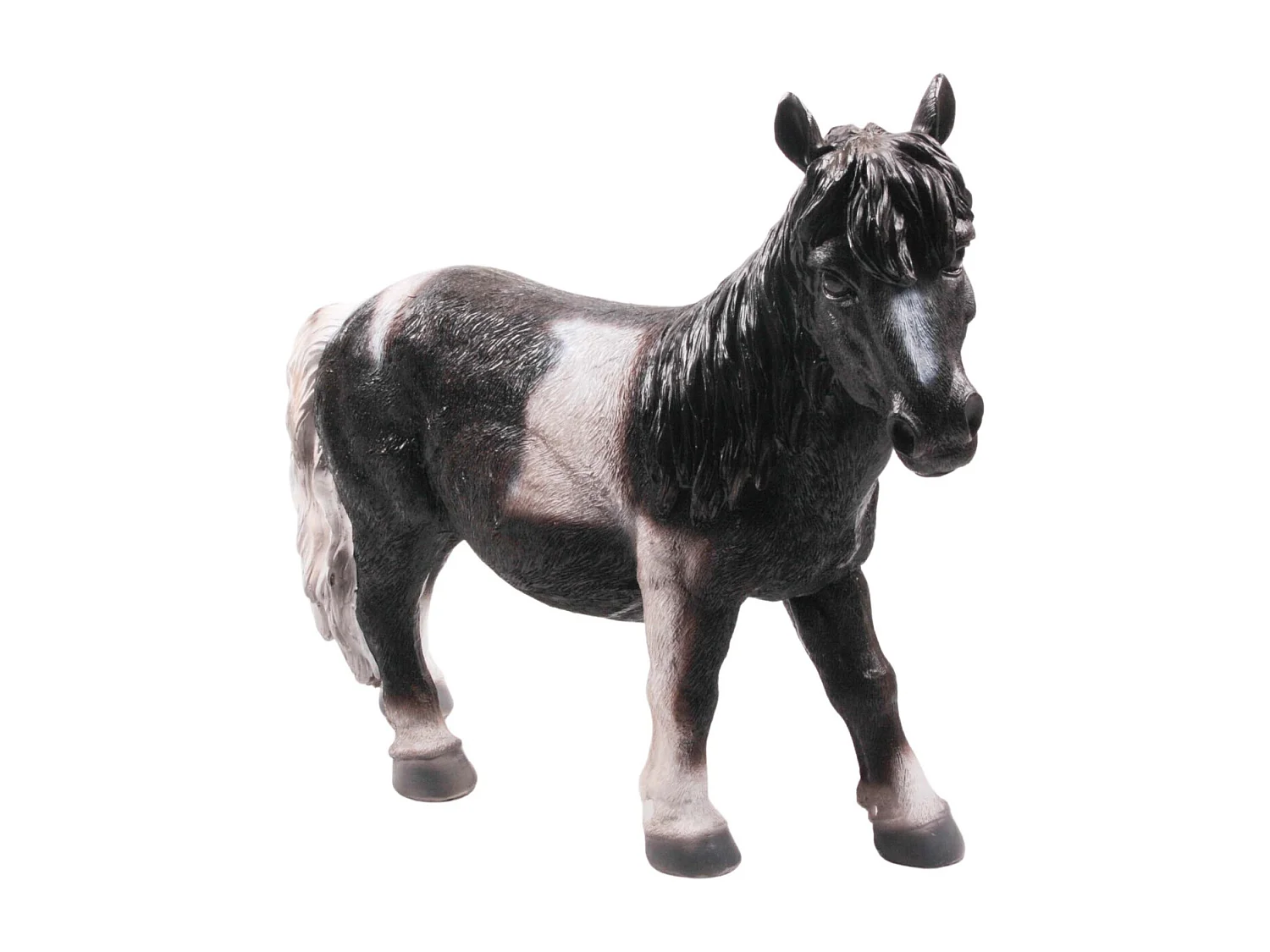 Cheval noir en résine 51 x 16 x 40 cm