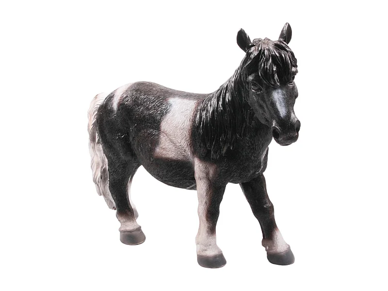 Cheval noir en résine 51 x 16 x 40 cm
