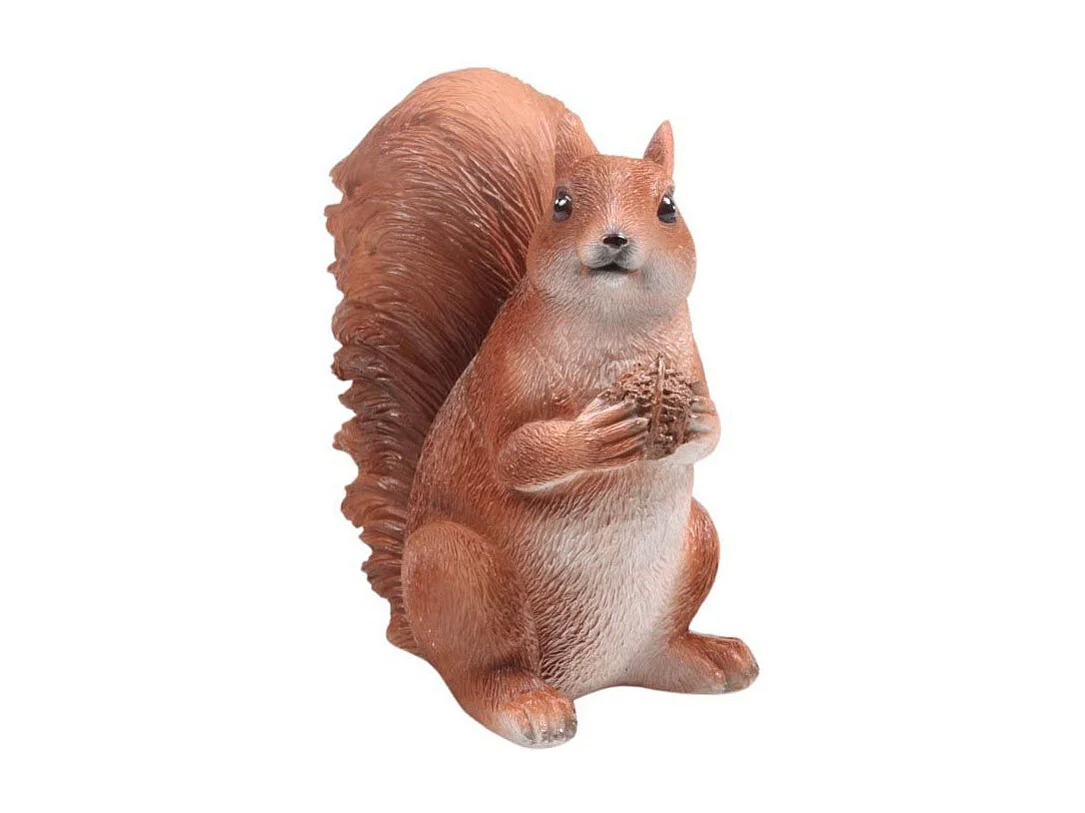 Ecureuil rigolo en résine Assis