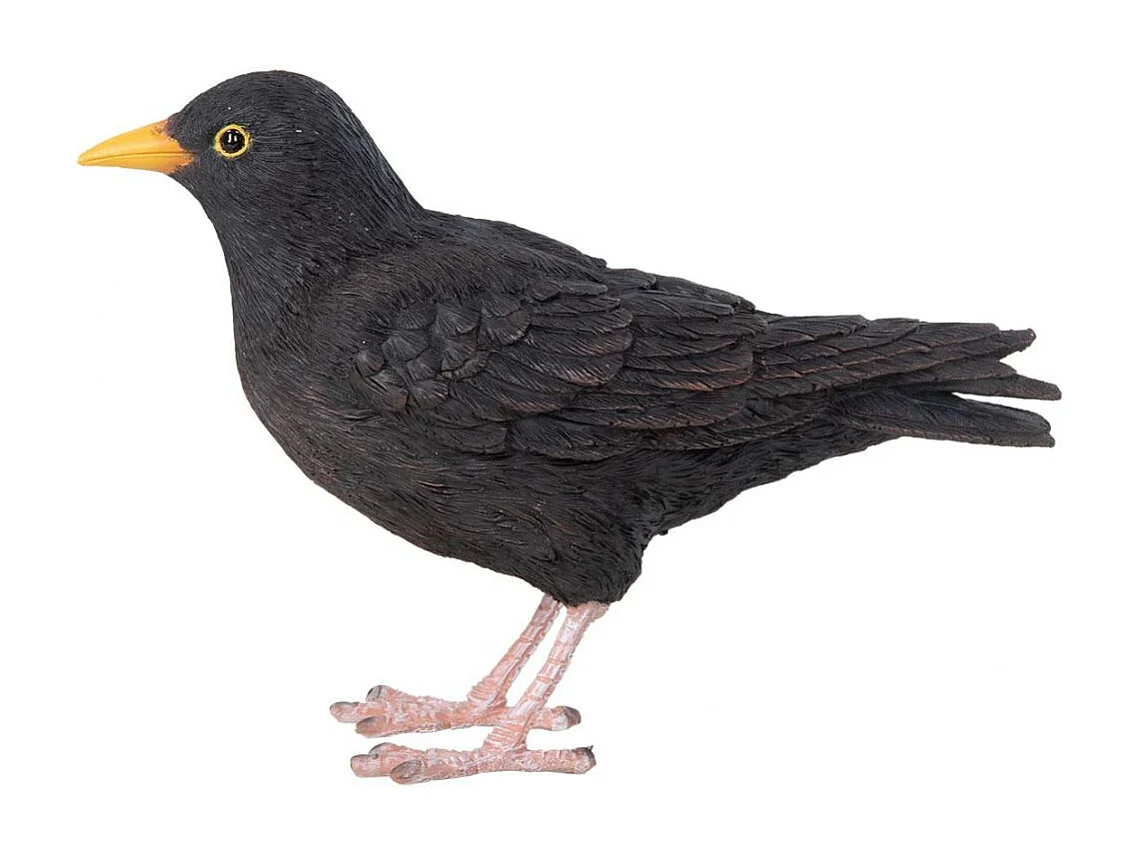 Oiseau décoratif extérieur en polyrésine Merle