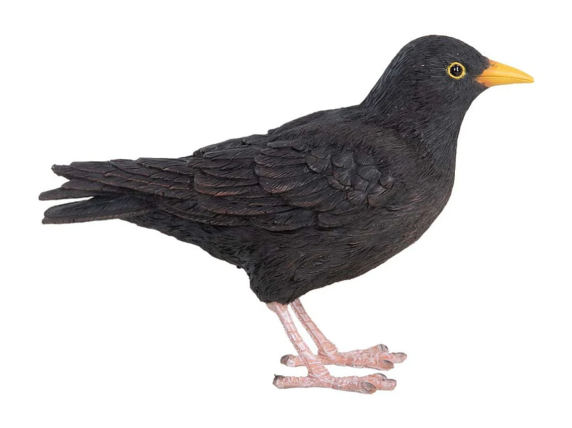 Oiseau décoratif extérieur en polyrésine Merle