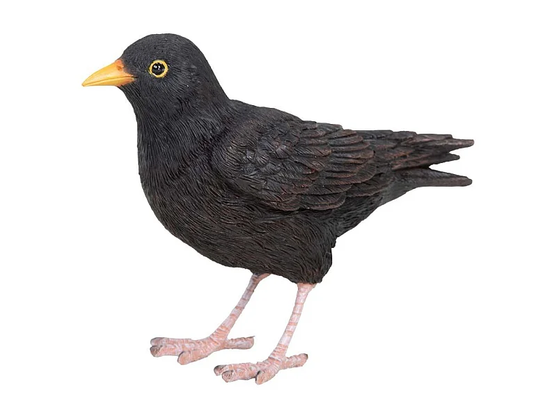 Oiseau décoratif extérieur en polyrésine Merle