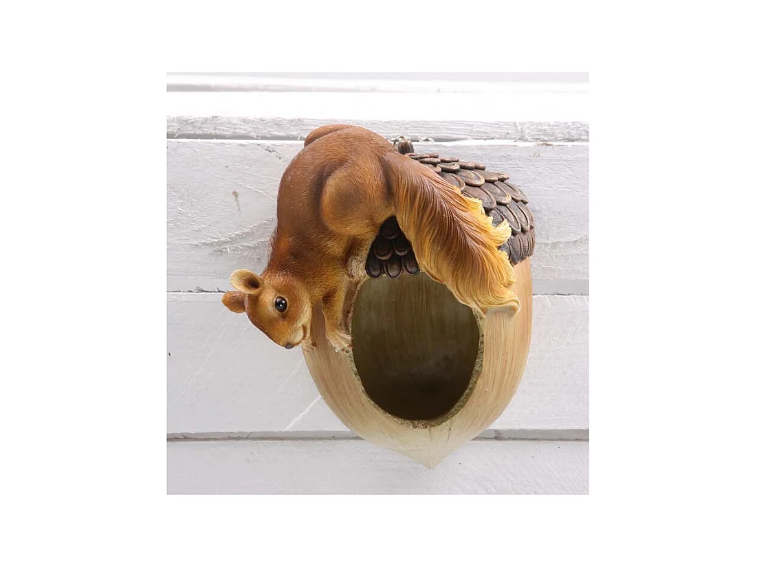 Décoration murale en résine Ecureuil avec gland Gland