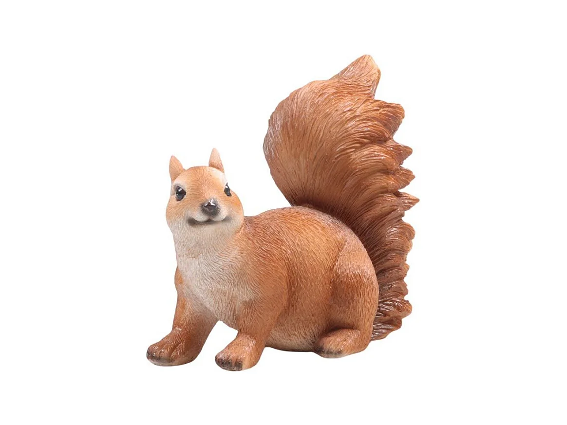 Ecureuil rigolo en résine 4 pattes
