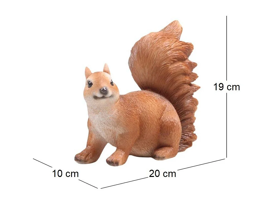 Ecureuil rigolo en résine 4 pattes