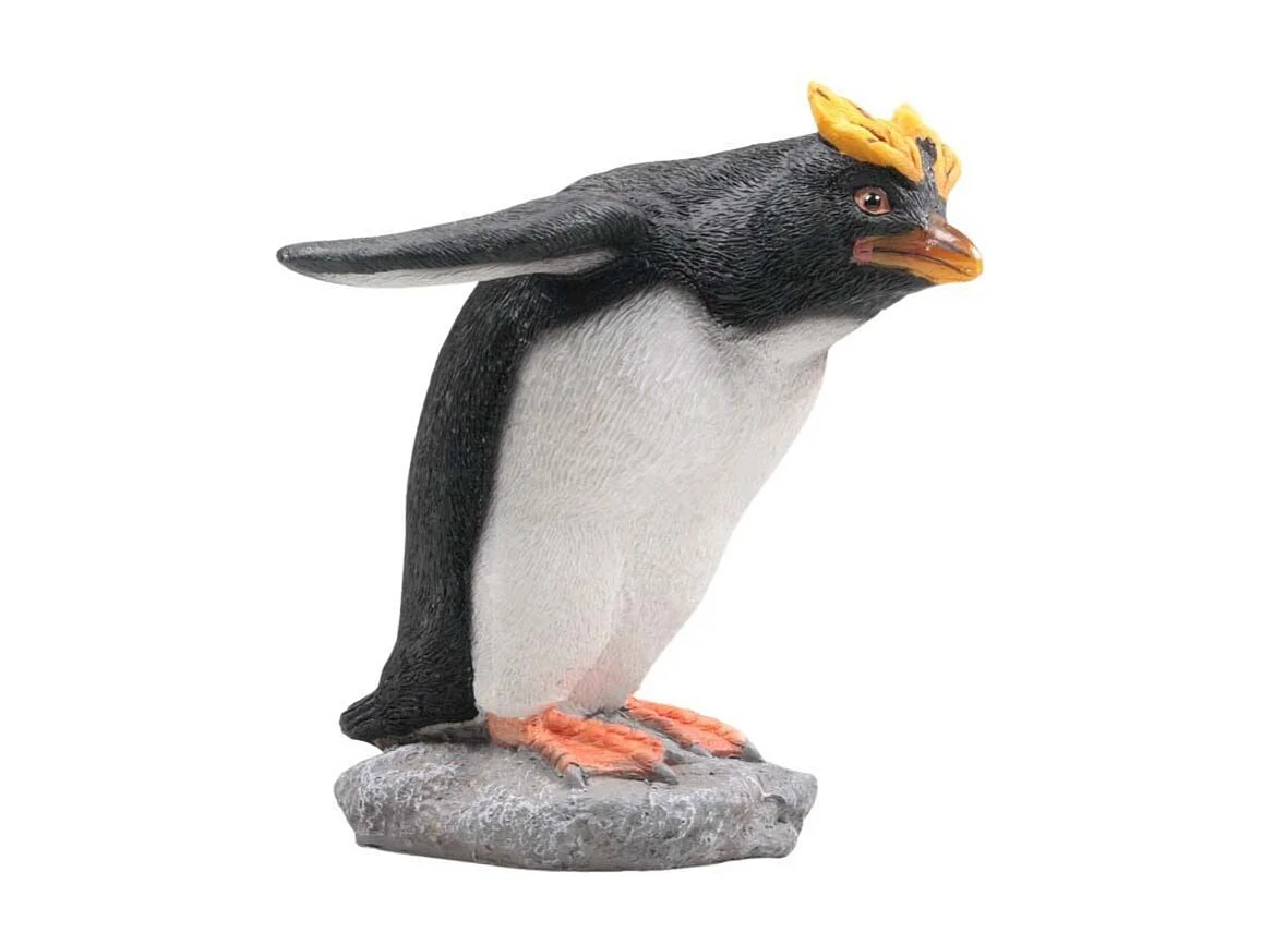 Pingouin huppé en résine Plonge