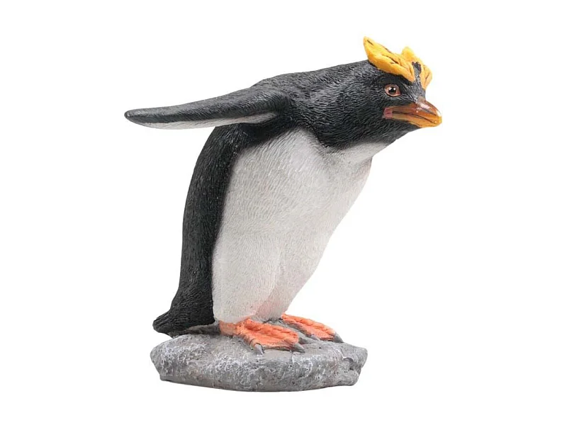 Pingouin huppé en résine Plonge