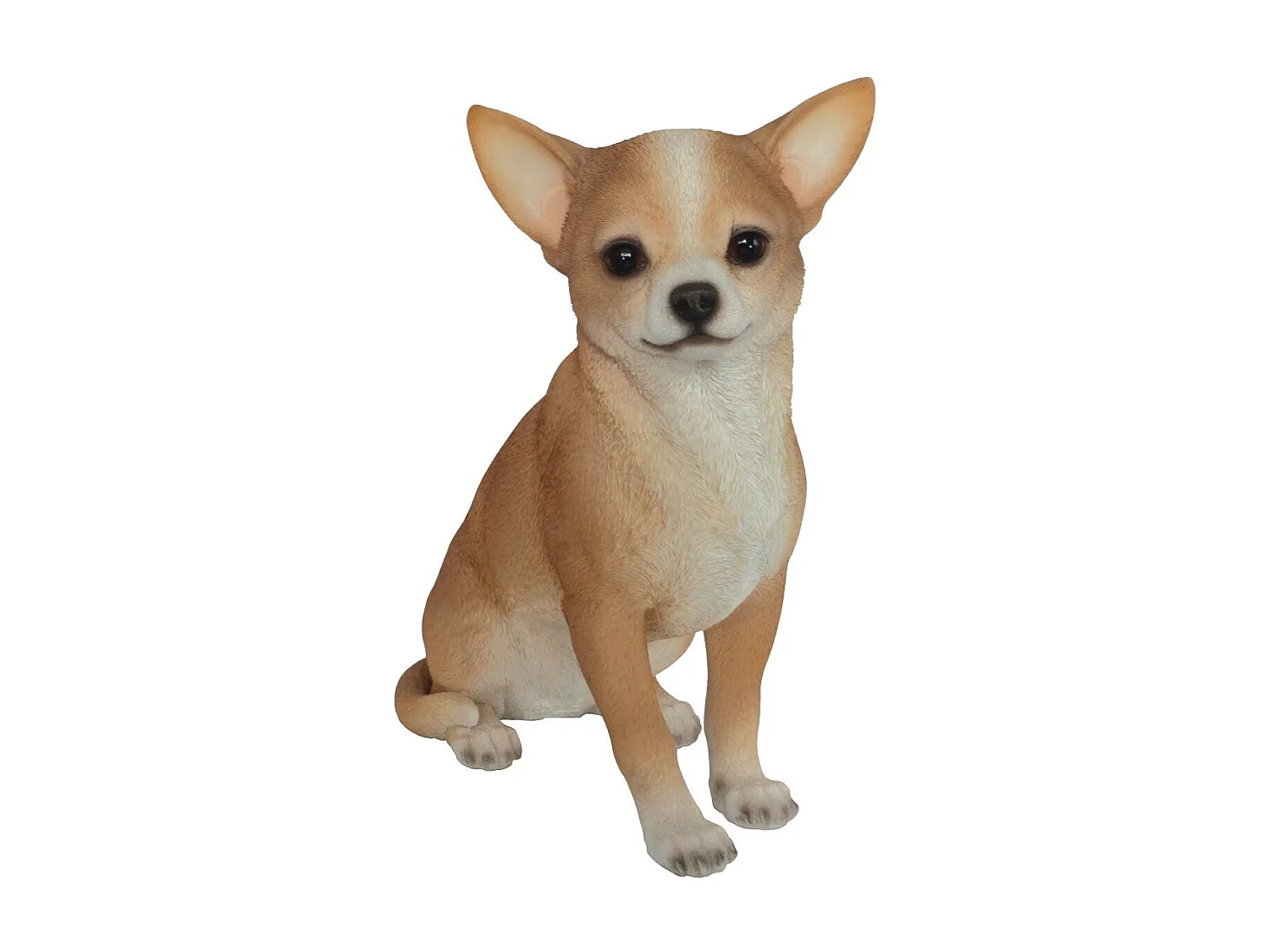 Sitzende Chihuahuafigur aus Harz 23 cm
