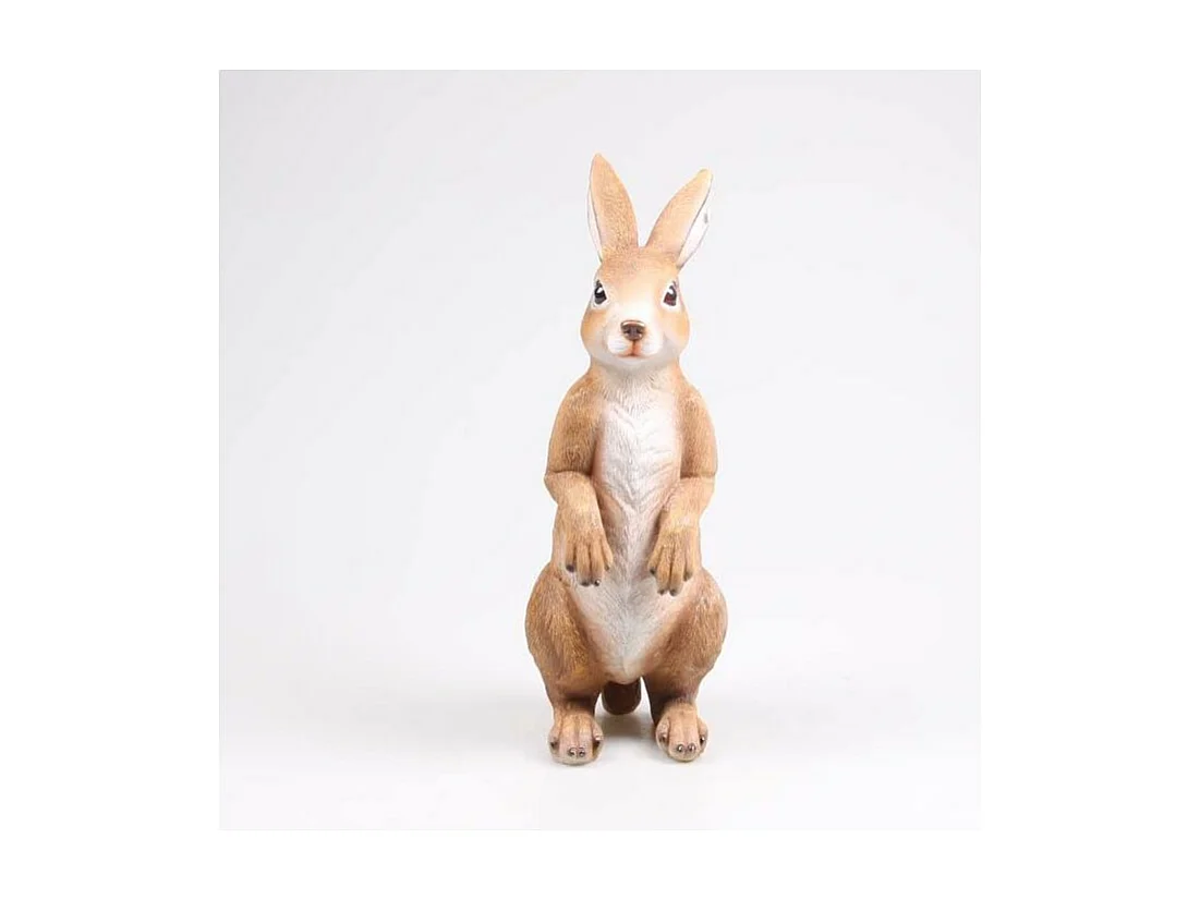 Lièvre réaliste en résine Assis