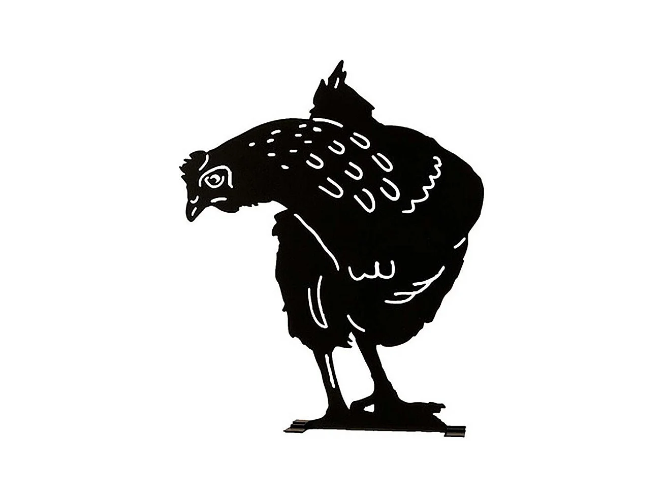Silhouette animal en métal Garden Poule