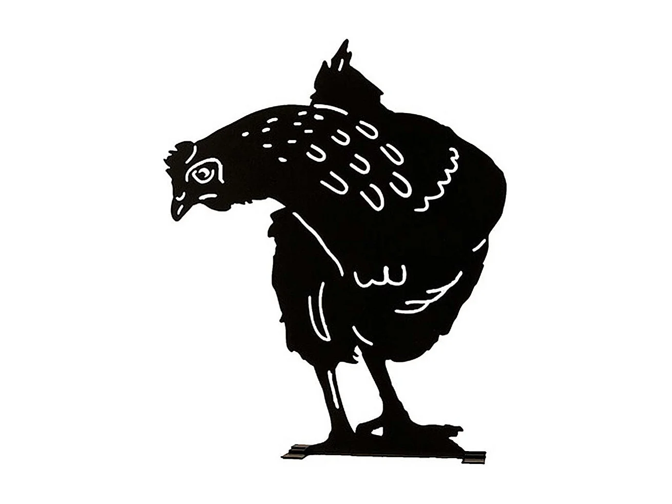 Silhouette animal en métal Garden Poule