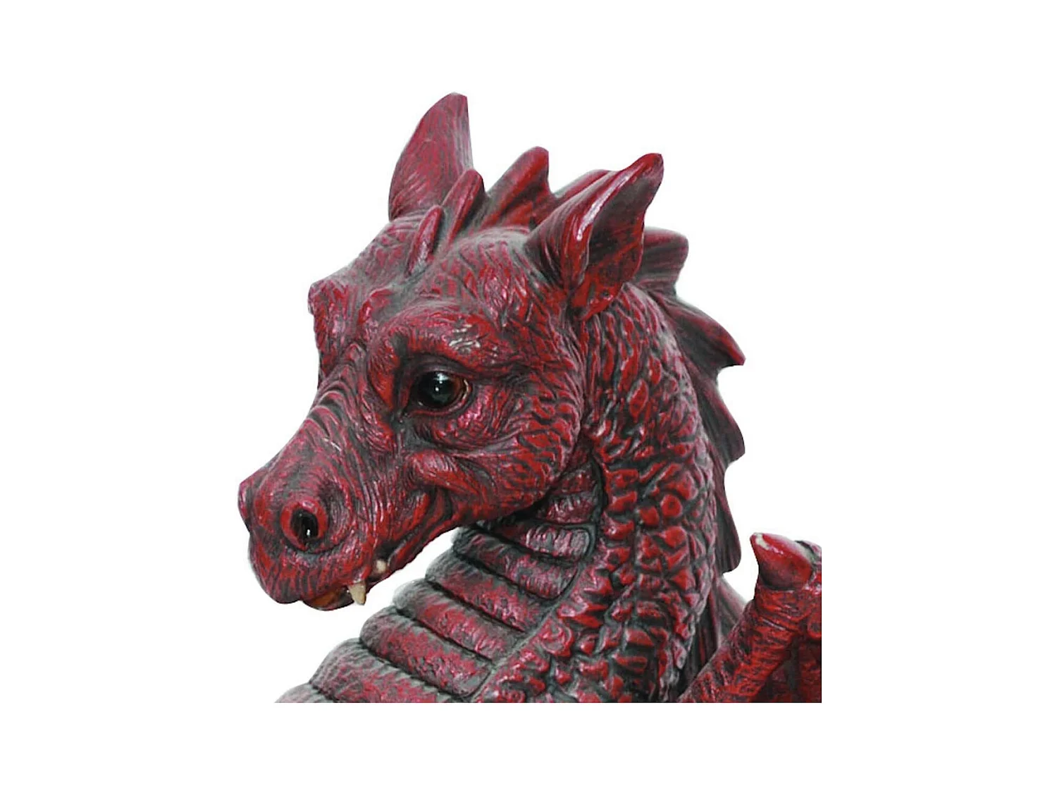 Dragon ailé rouge en résine 51 cm