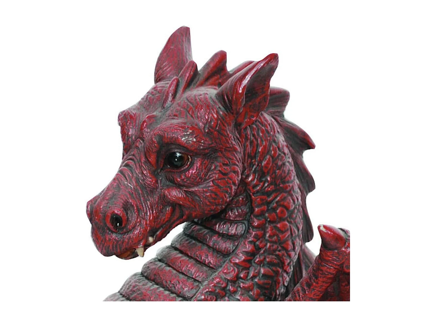 Dragon ailé rouge en résine 51 cm
