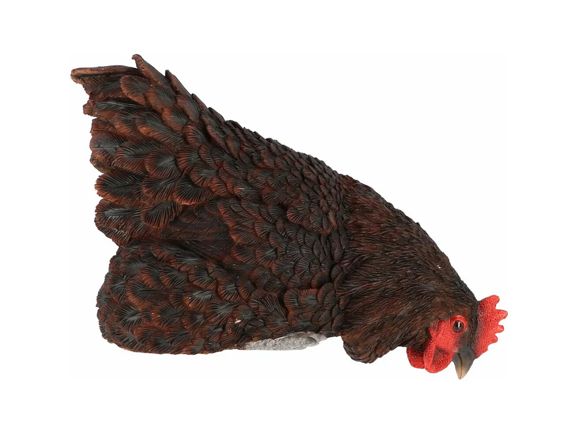 Poules décoratives à poser en polyrésine (Lot de 3)