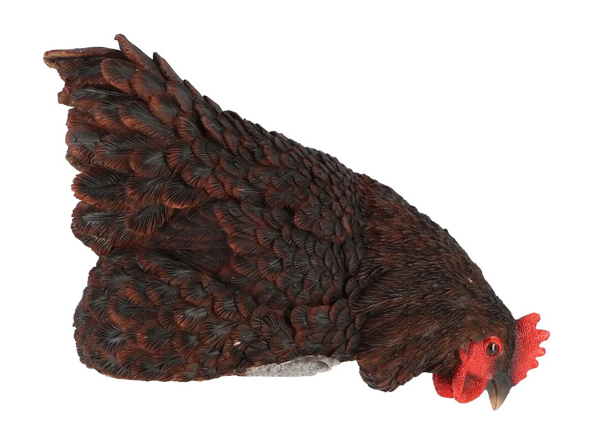Poules décoratives à poser en polyrésine (Lot de 3)