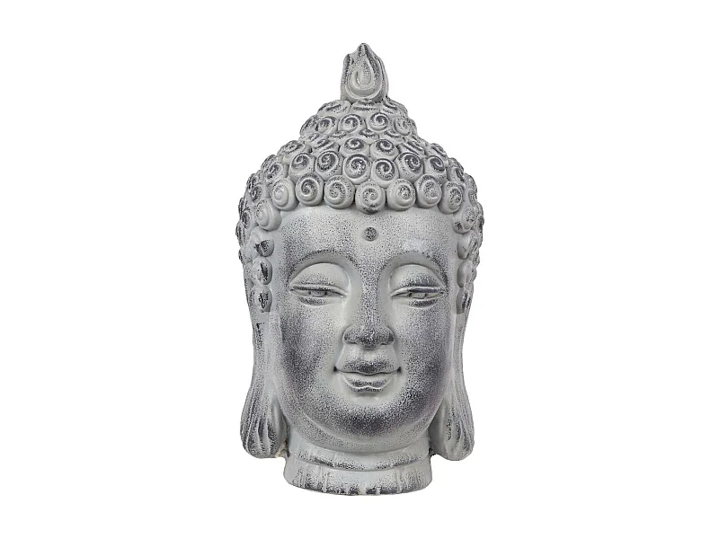 Tete De Bouddha En Magnesia H42cm Gris