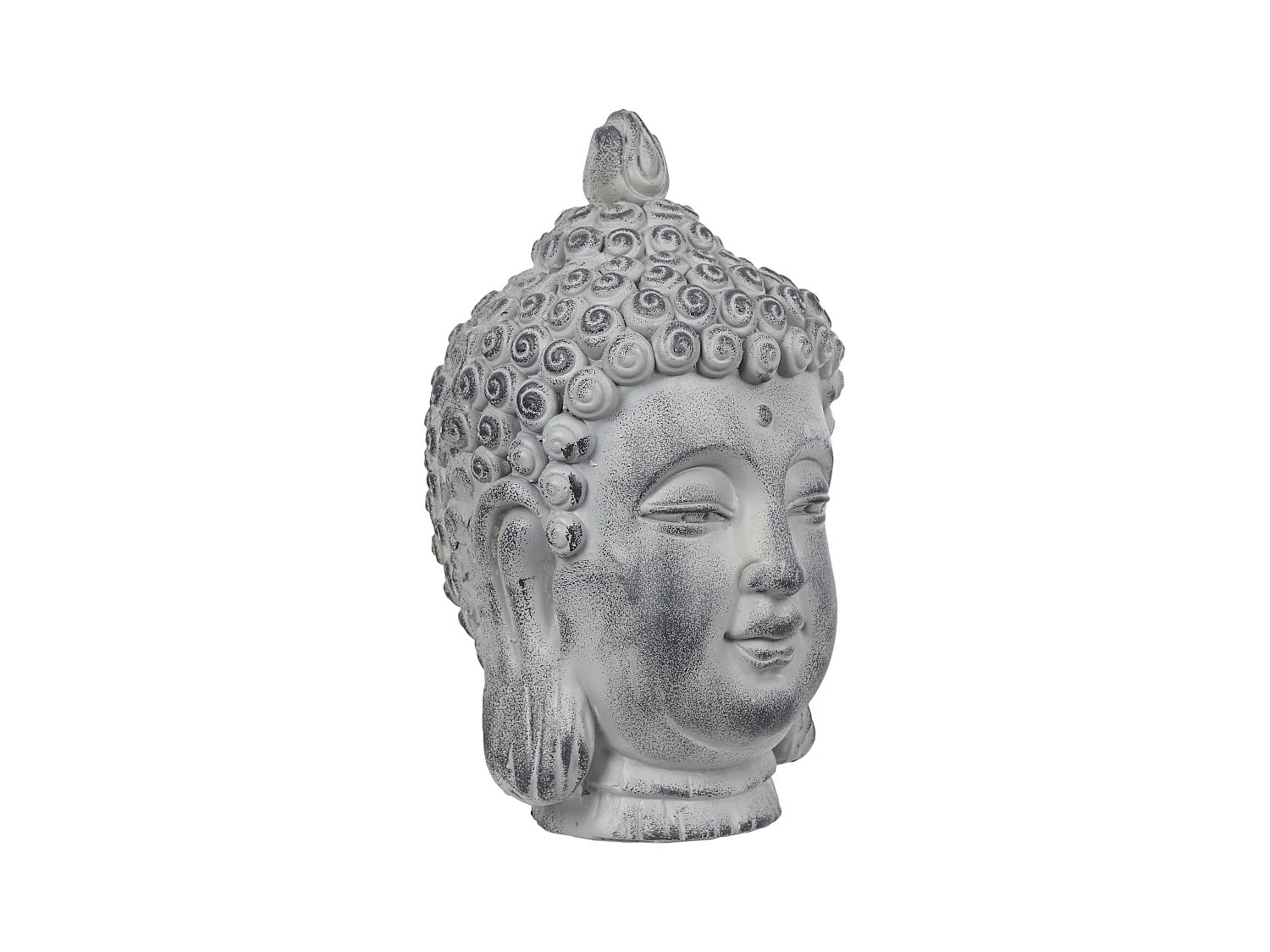 Tete De Bouddha En Magnesia H42cm Gris