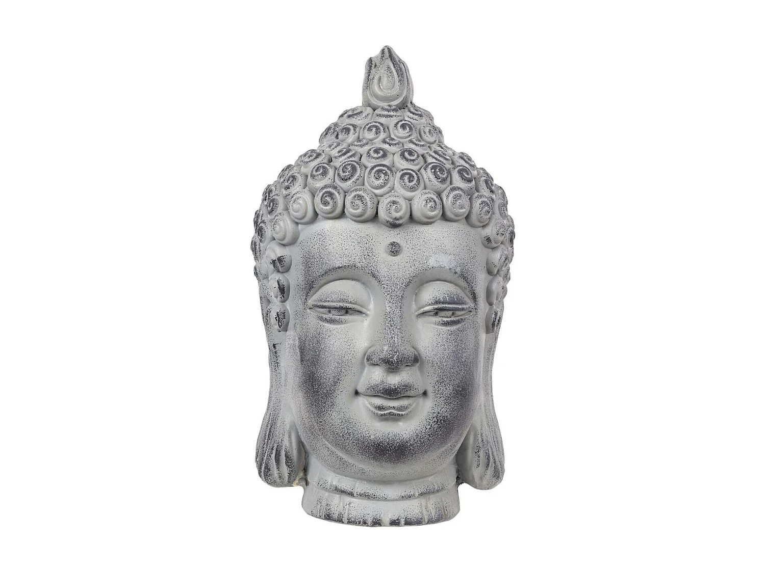 Tete De Bouddha En Magnesia H42cm Gris