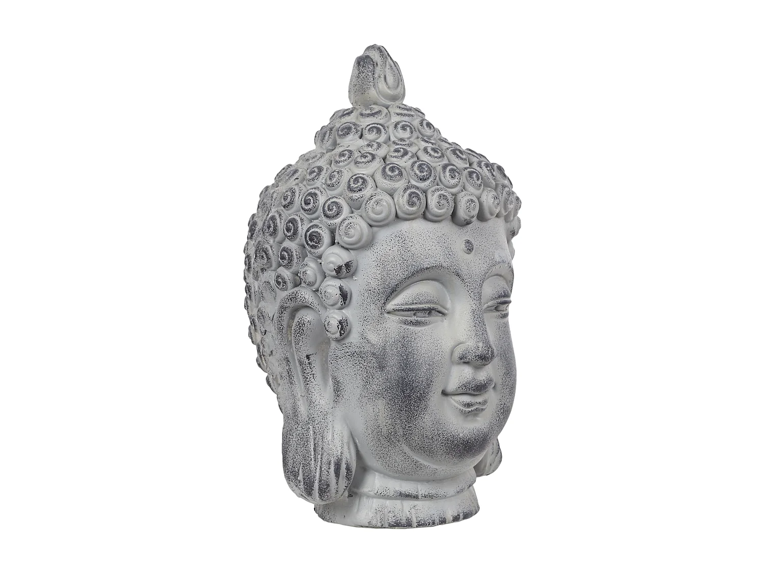 Tete De Bouddha En Magnesia H42cm Gris