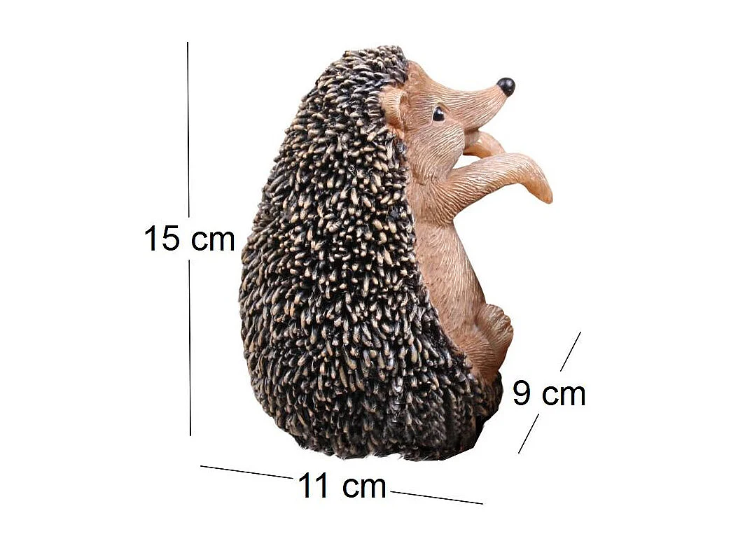 Hérisson en résine à suspendre 11 x 9 x 15 cm