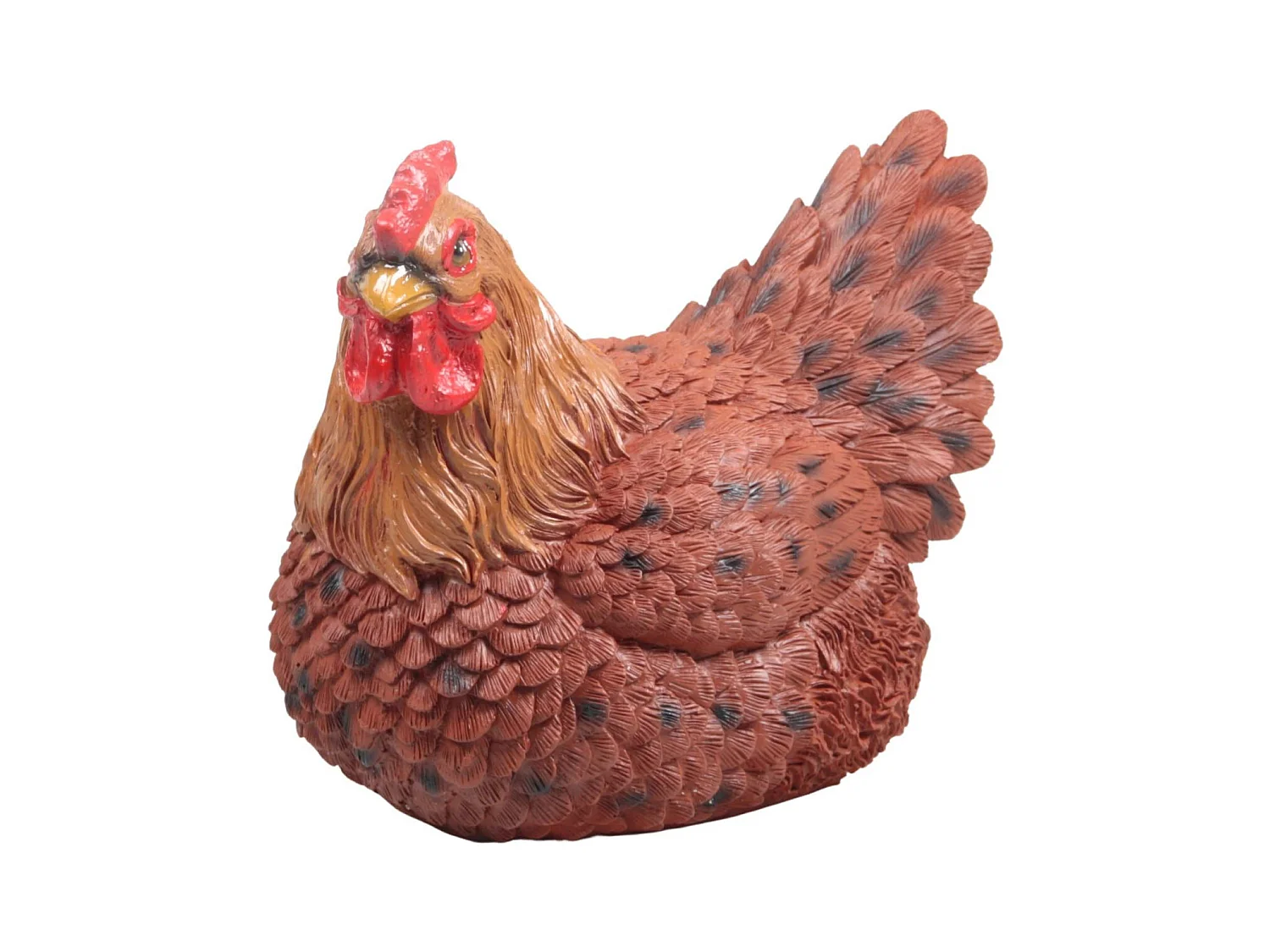 Poule couvant en résine coloris brun 24 x 18 x 20 cm