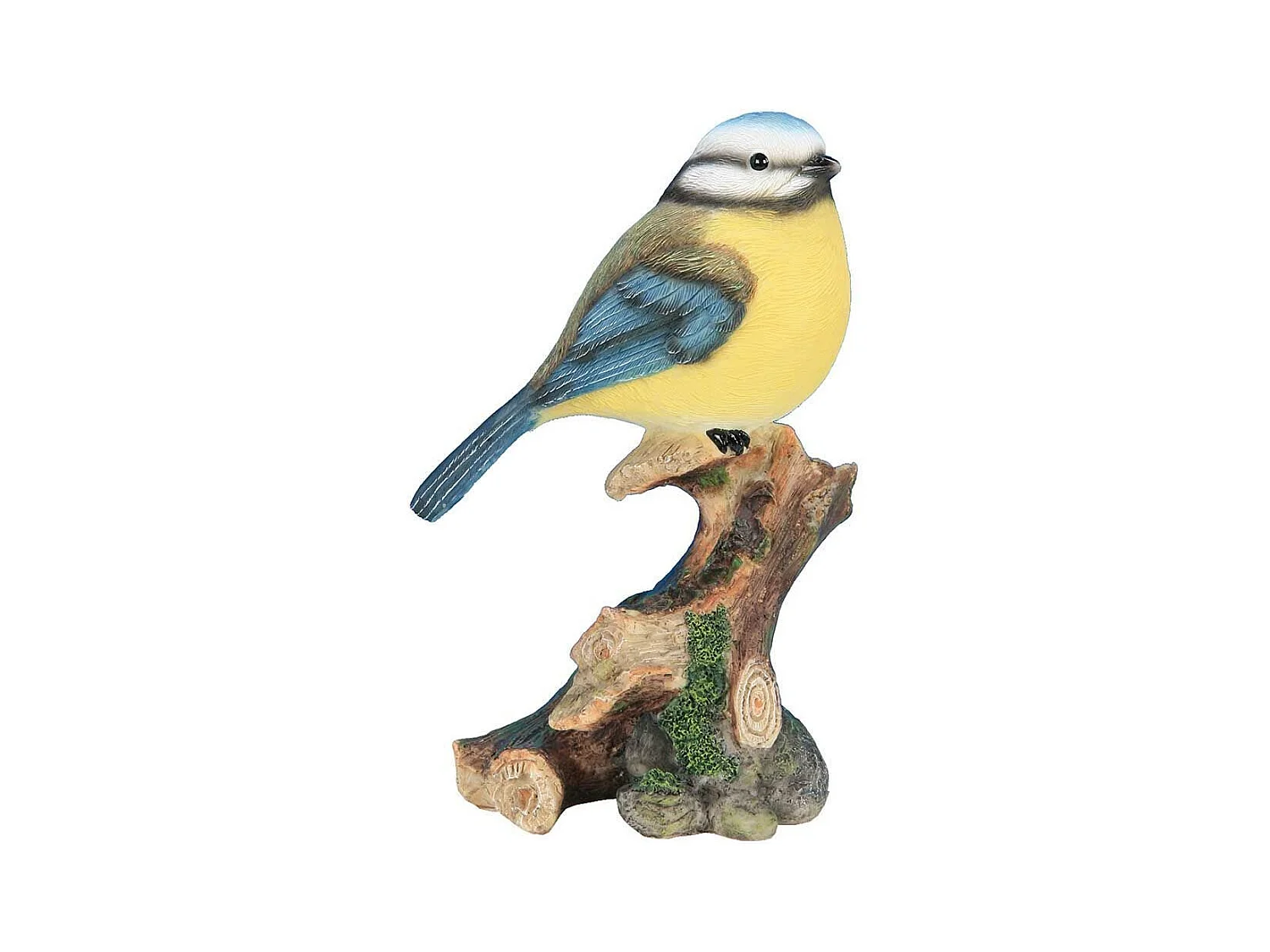 Mésange sur sa branche en résine 15 cm