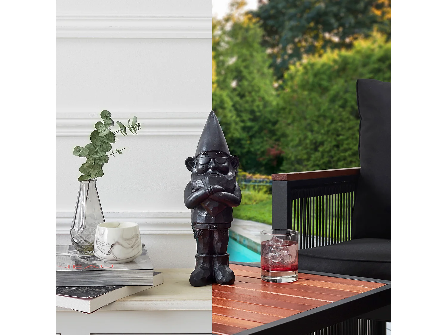 Sculpture Nano Bad Int Ext H33cm Noir