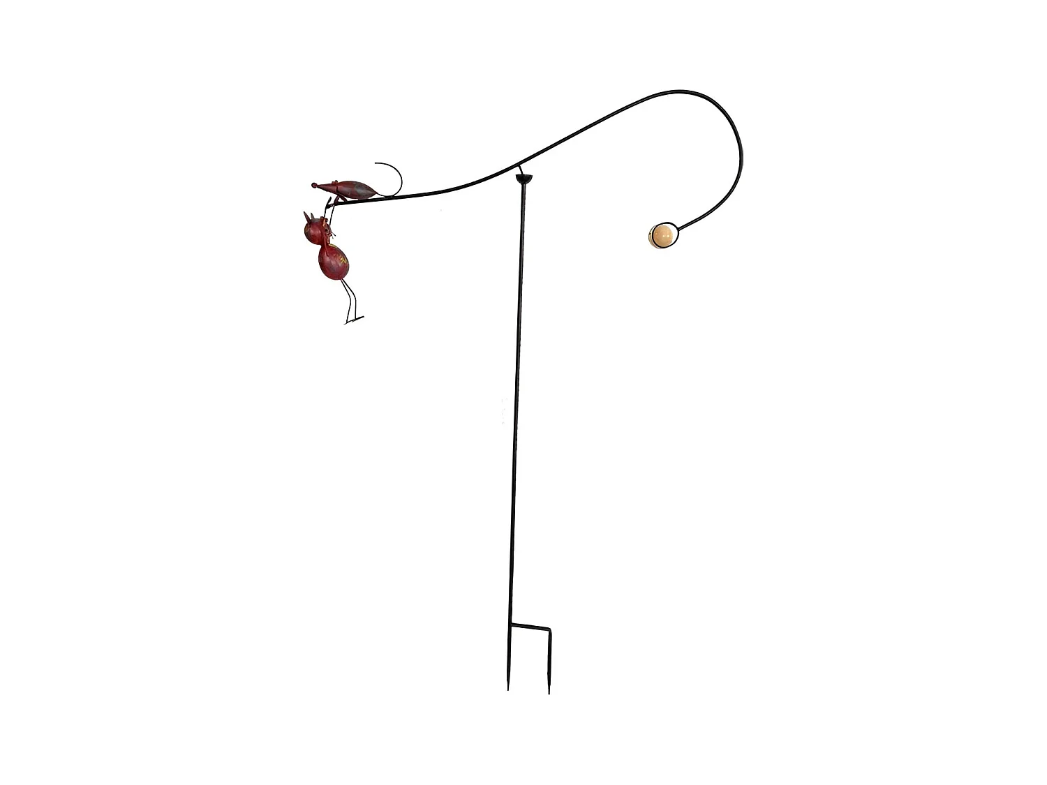 Mobile de jardin en fer 1 chat 1 souris