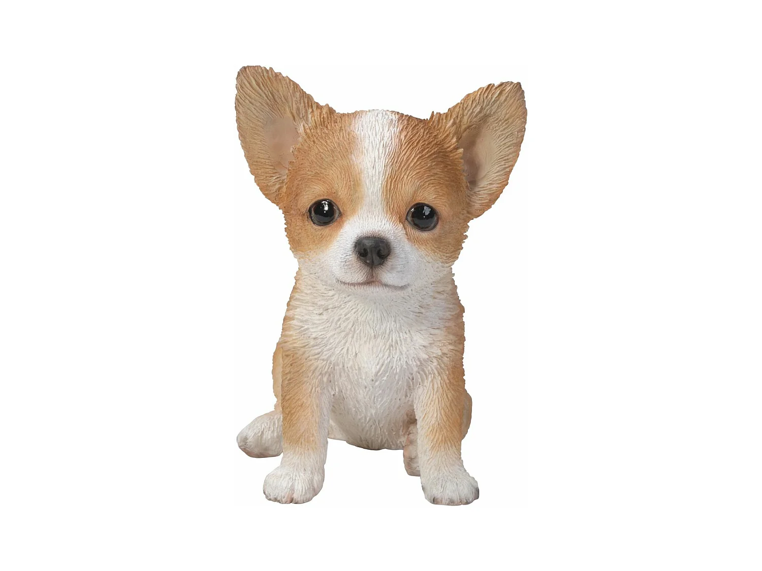 Chiot chihuahua assis en résine 16 cm