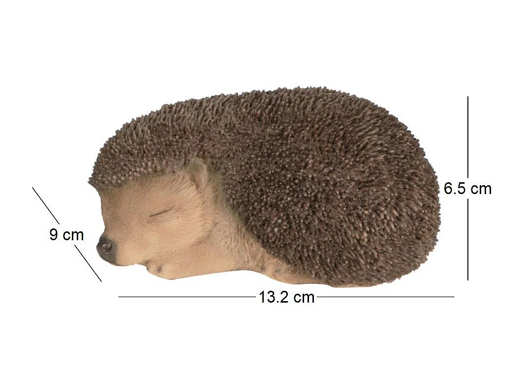 Bébé hérisson dormant en résine 13.2 cm