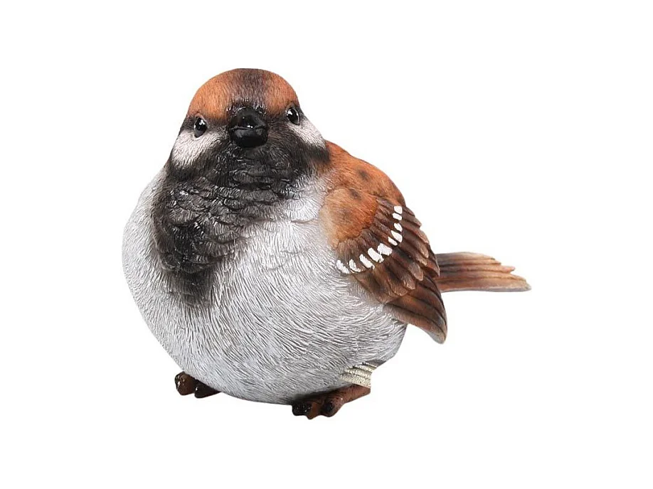 Moineau debout en résine 20 x 10 x 12 cm