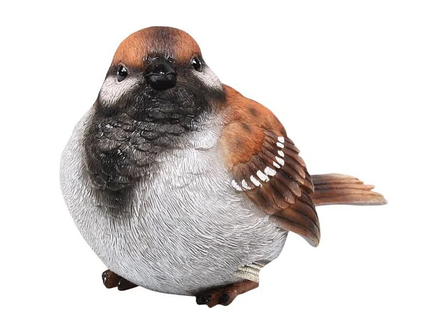 Moineau debout en résine 20 x 10 x 12 cm