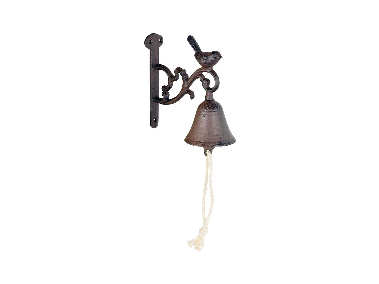 Campana de pared de hierro fundido con animal decorativo Pájaro