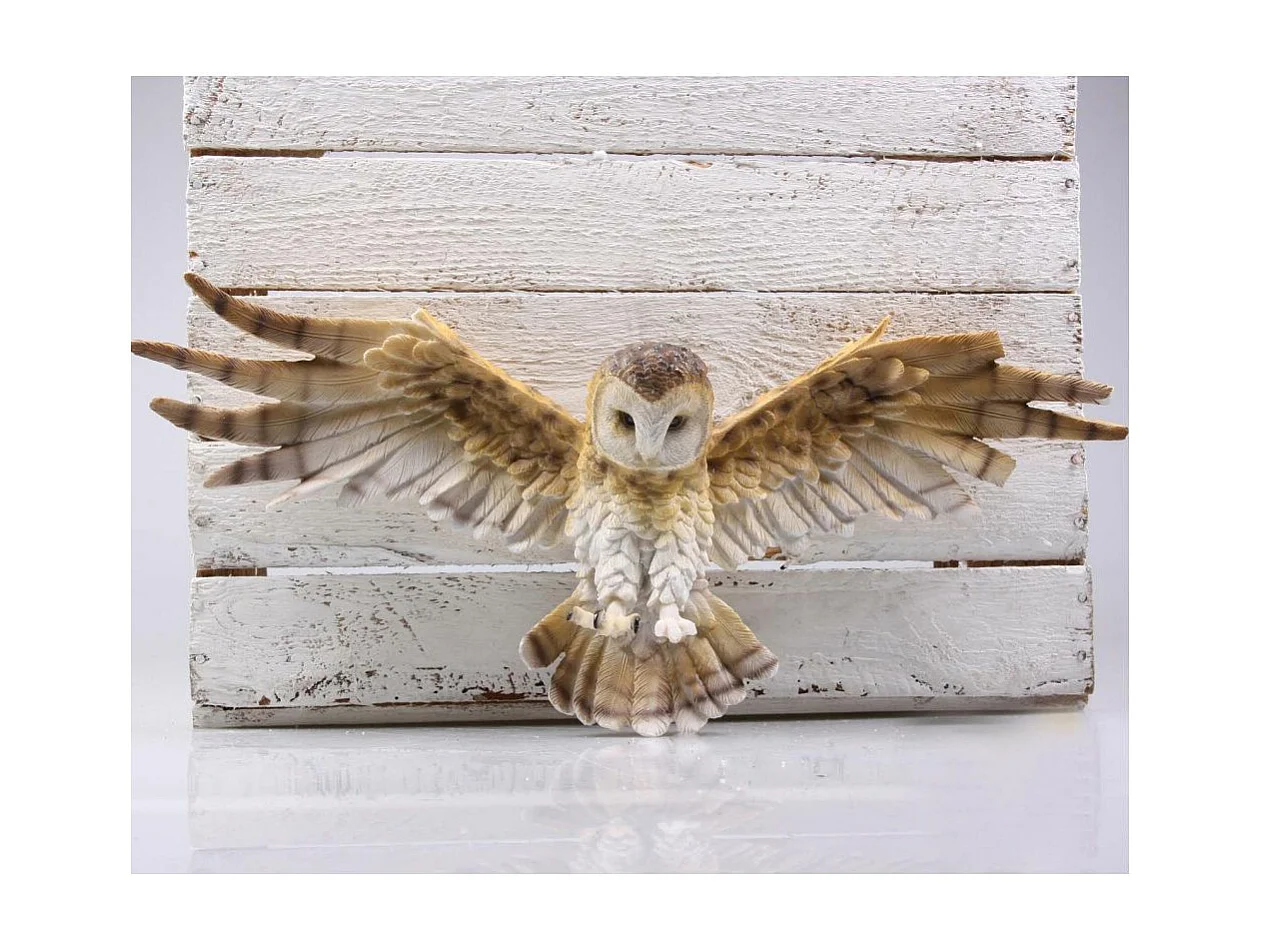 Patère chouette en résine 55 x 13 x 24 cm