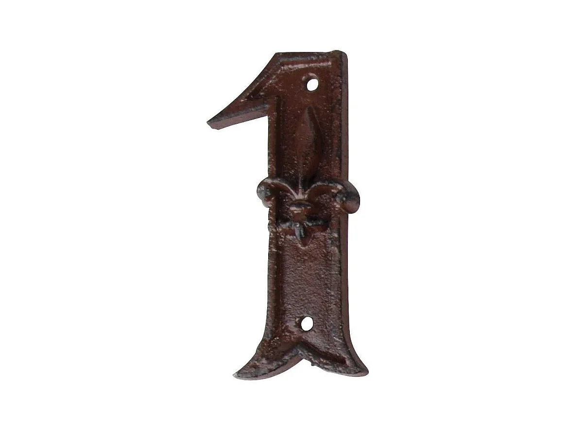 Numéro de maison en fonte Chiffre 1